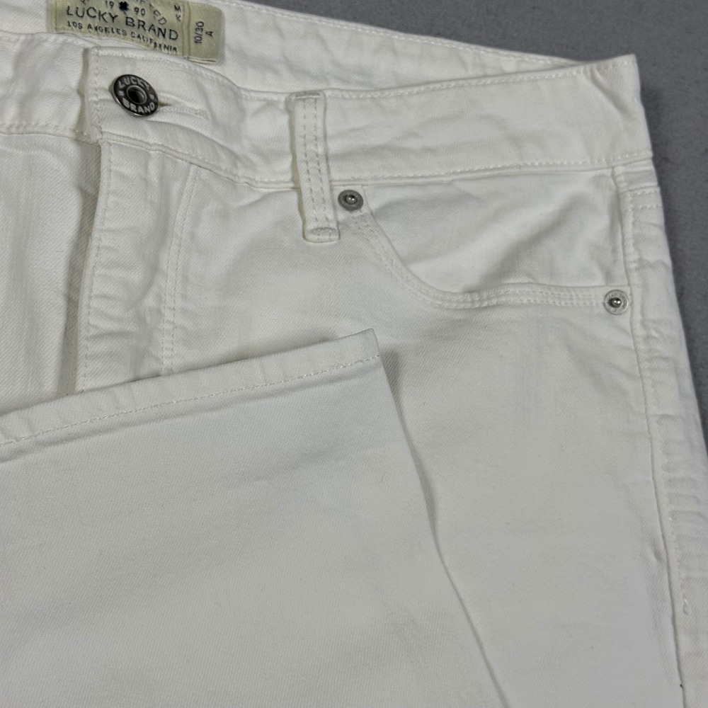 Lucky Brand Hayden Skinny Jeans Womens 10/30 White Mid Rise Denim Pants